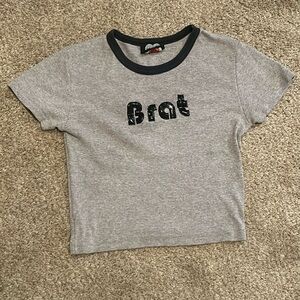 Vintage y2k Brat Baby Varsity Tee